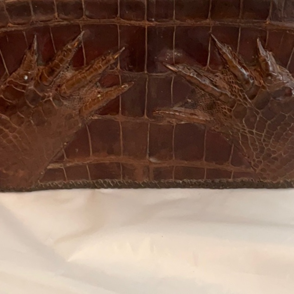 Vintage 50s Alligator Leather Bag - Picture 2 of 4